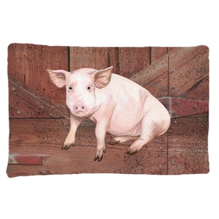 Carolines Treasures Carolines Treasures SB3072PILLOWCASE Pig At The Barn Door Moisture Wicking Fabric Standard Pillowcase SB3072PILLOWCASE
